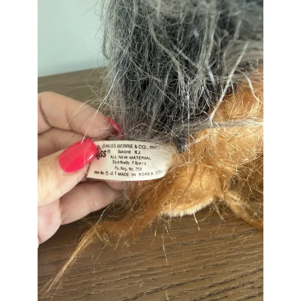 Vintage Russ Luv Pets Yorky Yorkshire Terrier Plush Dog 1979 Korea Tags Toy